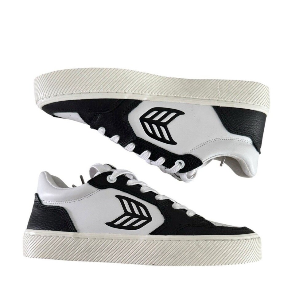 Cariuma Vallely Skate Shoes White w/ Blk Leather Accents W 10.5/ M 9 NEW - Picture 5 of 10
